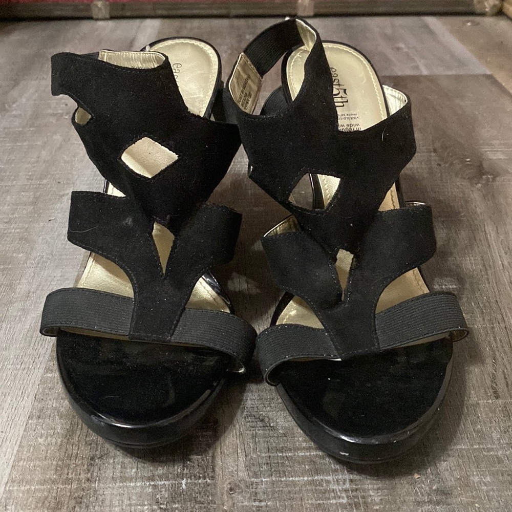East 5th black stilettos size 10